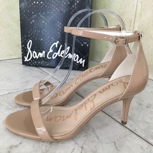 Sam Edelman Classic Nude Patent Leather Sandals 8